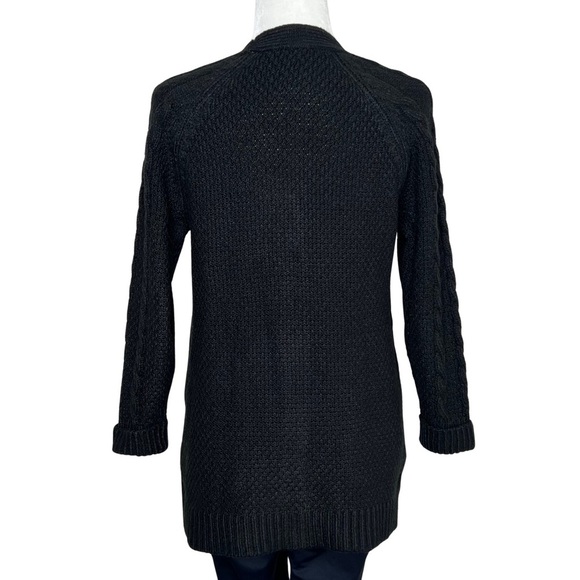 wonder nation Sweater Girls’ Cable Knit Cardigan Black Youth XL 14 16 Plus - Picture 6 of 15